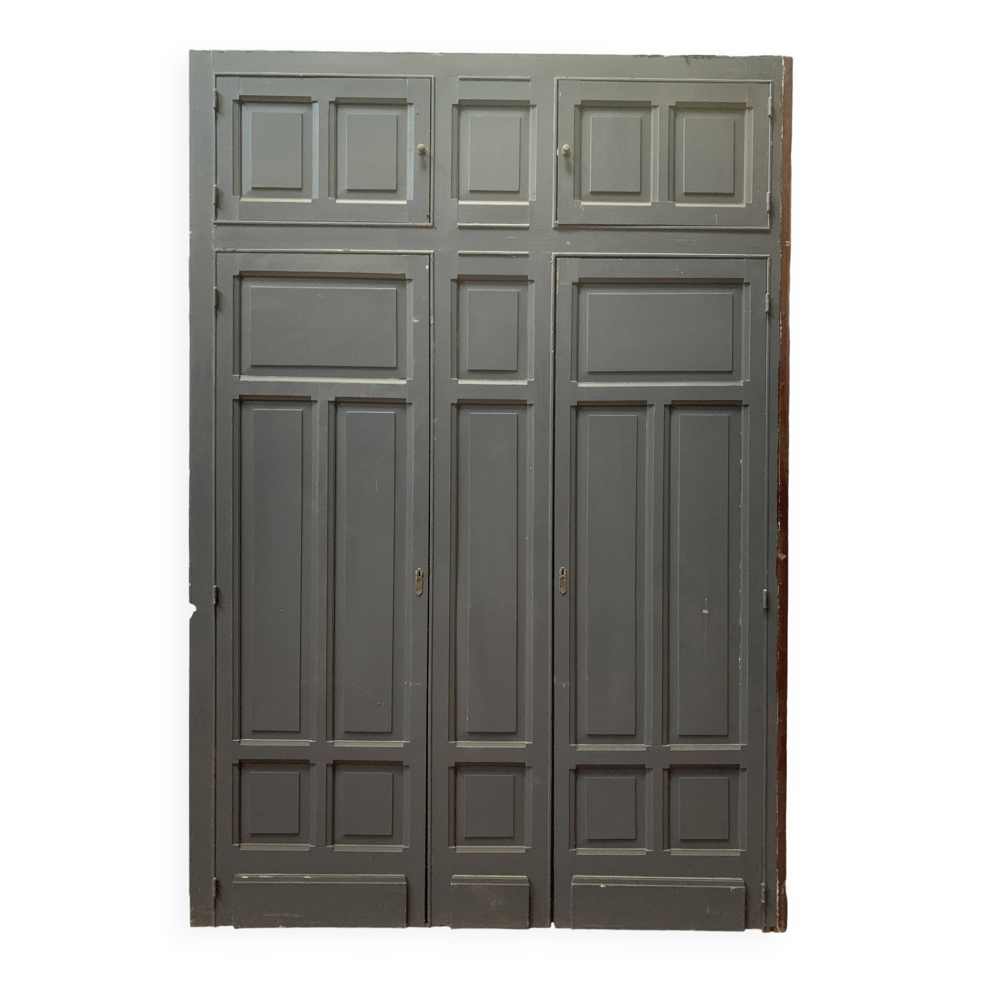 Cupboard front in patinated beech Doors 20th century