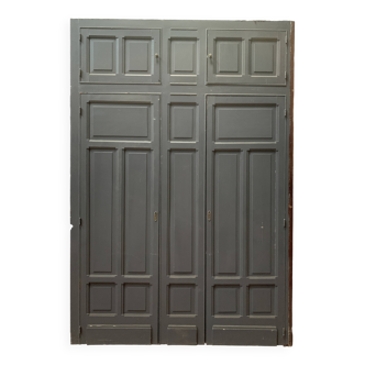 Cupboard front in patinated beech Doors 20th century