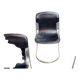 Set of six Willy Rizzo dining chairs in black leather
