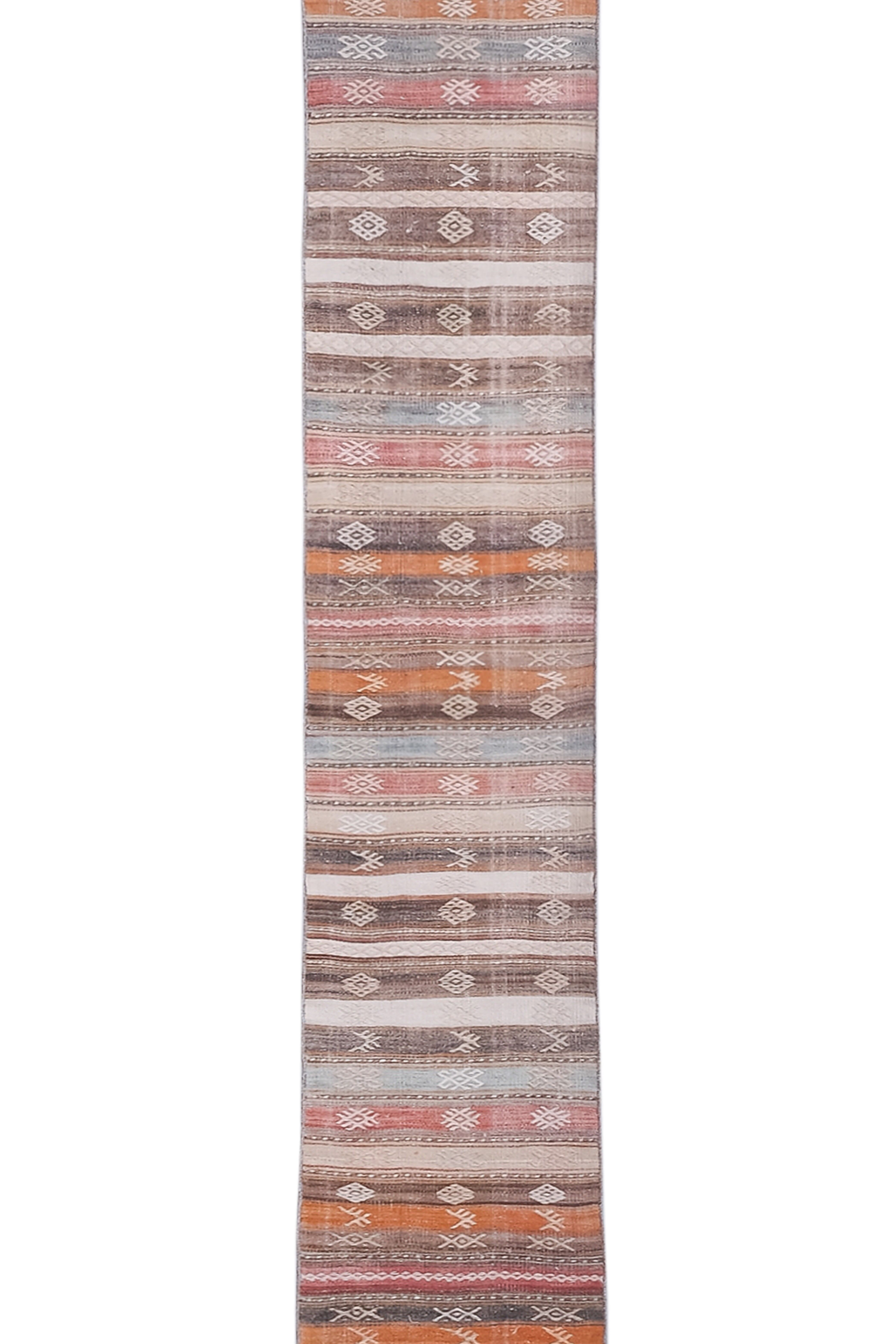 Vintage Turkish rug from Oushak, hand-woven 54x733 cm