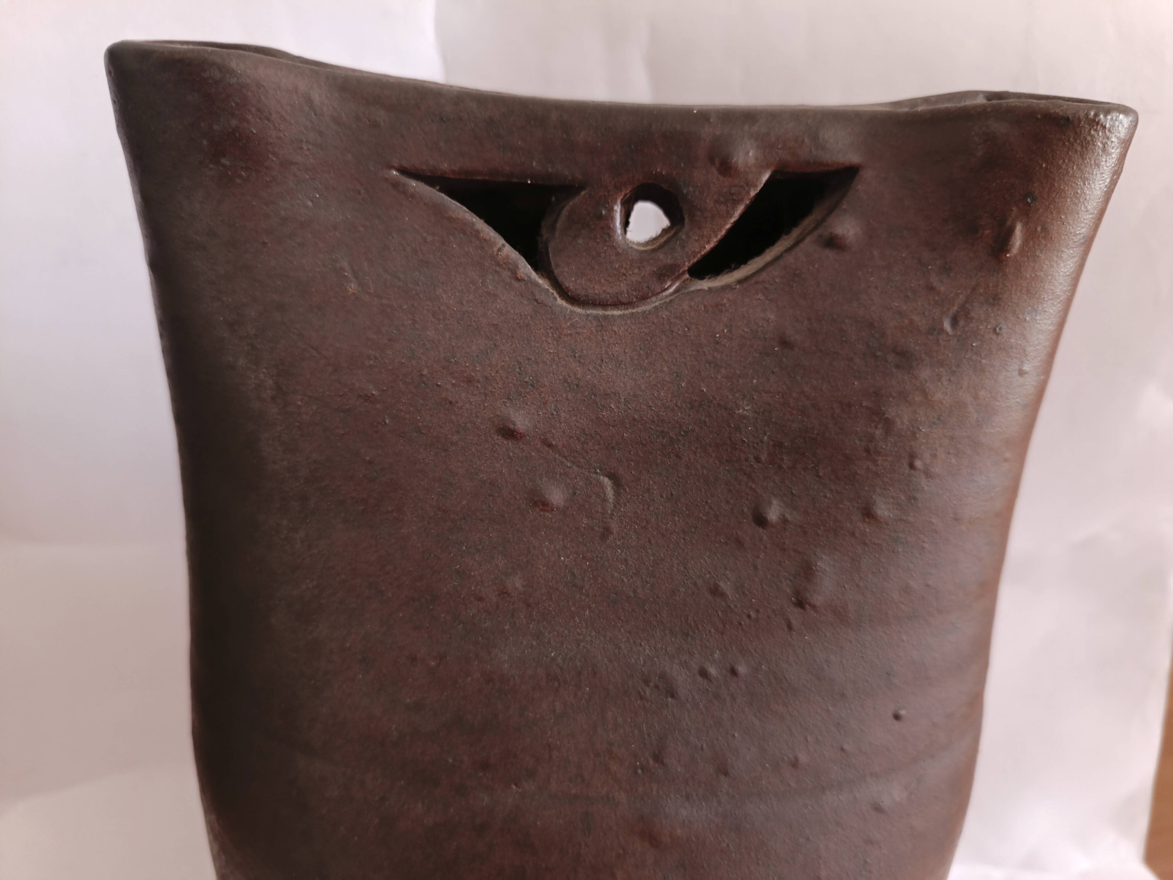 Vase chouette en grès Georges Martin