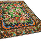 Handmade Vintage Moldovan Black Kilim 197 cm x 274 cm - 23367