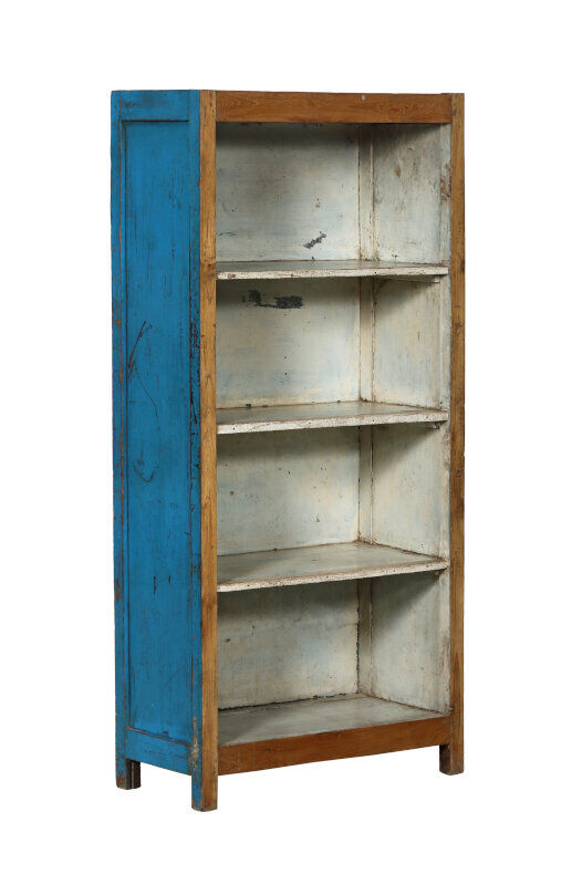 Floor library 4 tablets wood old teak piece of origin india 77x36x165cm