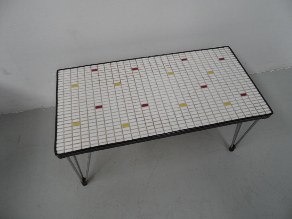 Mid century coffee table with tiles 1960's