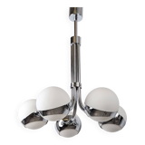 Stilnovo Chrome Space Chandelier Lamp from the 60s
