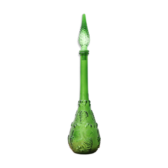 Bouteille carafe verte en verre Empoli années 60