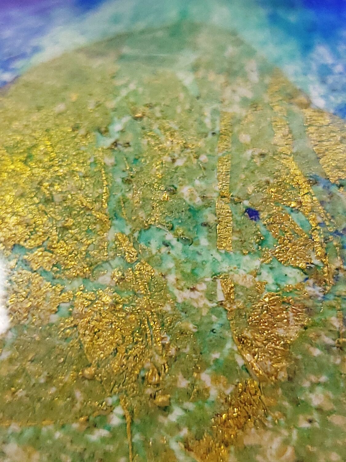 Murano glass vase with gold leaf inclusion, 12 cm, Italy