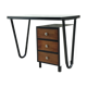 Modernist desk in metal and wood, 1950 s