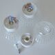 Mushroom sconces / set of 3 vintage wall lamp / bathroom ceiling light 1960