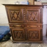 Ancien buffet d'antiquaire Louis XIII chêne massif
