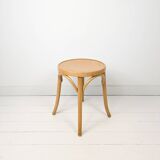 Mid Century Pouf Bois courbé Bois Pouf en bois Chevet Pouf à fleurs Skandi Scandinave D