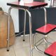 Stool stepladder formica vintage