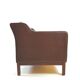 Vintage brown Danish leather sofa Mogens Hansen