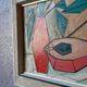 Oil painting on canvas Cubist Still Life 1950s Huberger