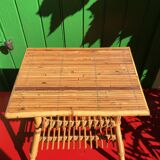 Audoux Minet bamboo rattan coffee table