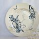 Pair of earthenware dishes from Gien, Iris model, 28 cm
