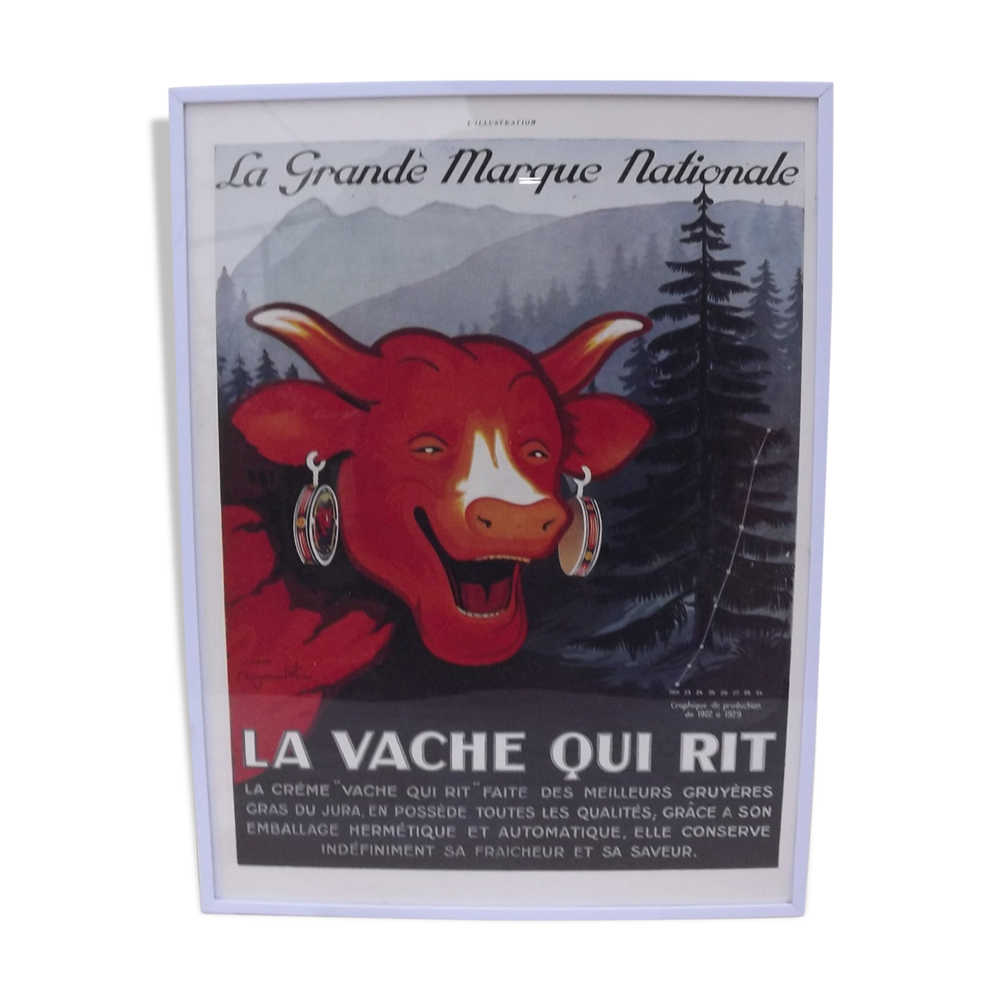 Poster advertising the cow that laughs 1929 by B. Rabier