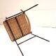 Set de 4 chaise de terrasse en rotin & fer forgé 1960s