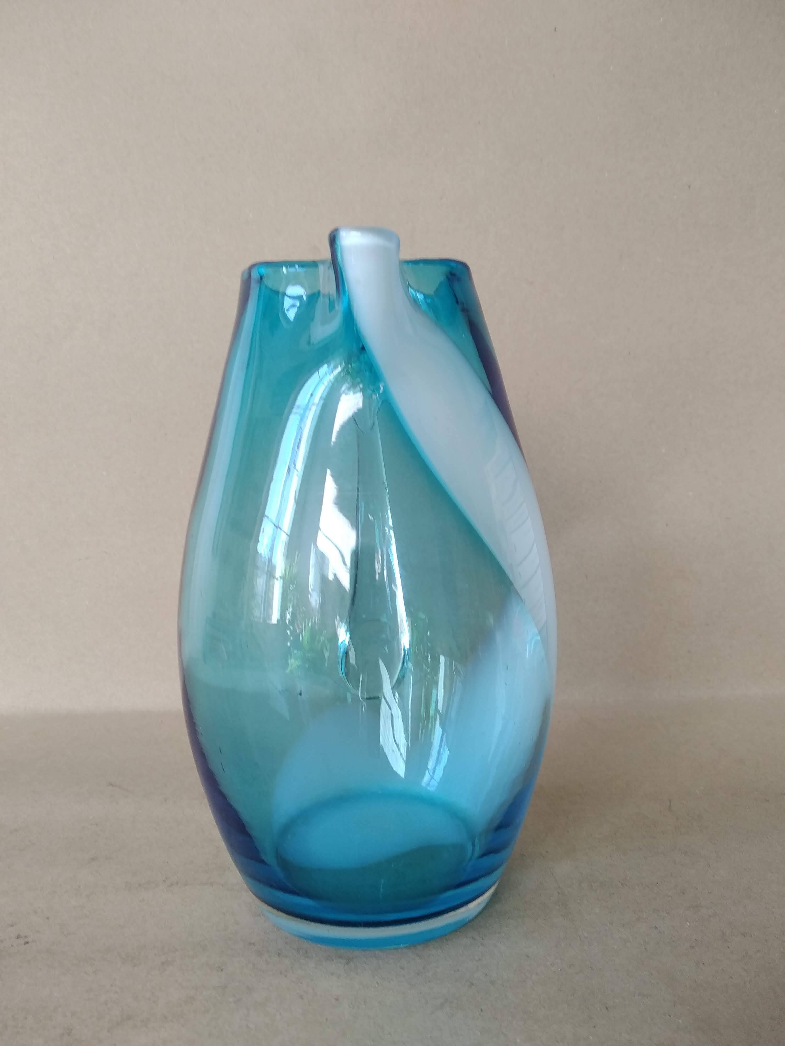 DLG Murano blown glass pitcher