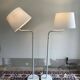 Set of two white Artifort 270 retro, standing lights