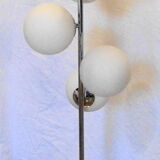 Lamppost 6 balls in white opaline, years 70