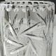 Vase vintage au Design stylé, en cristal de Bohème finement taillé -Motifs étoilés, pointes diamant