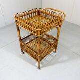 Rattan serving table 1950/60