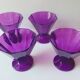 4 Purple Dessert Cups