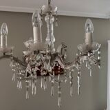 Marie Thérèse-style pendant chandelier with tassels