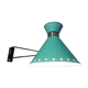 Diabolo articulated wall stem lamp by designer René Mathieu - green
