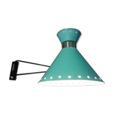 Lampe de potence murale articulée Diabolo du designer René Mathieu - verte