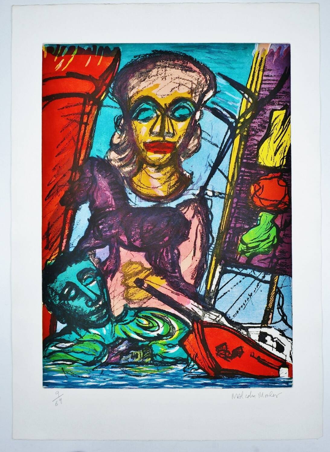 Illustration Malcolm Morley  Trojan Calvacade from the Odysseys of Enoch Suite, 1986 Américain