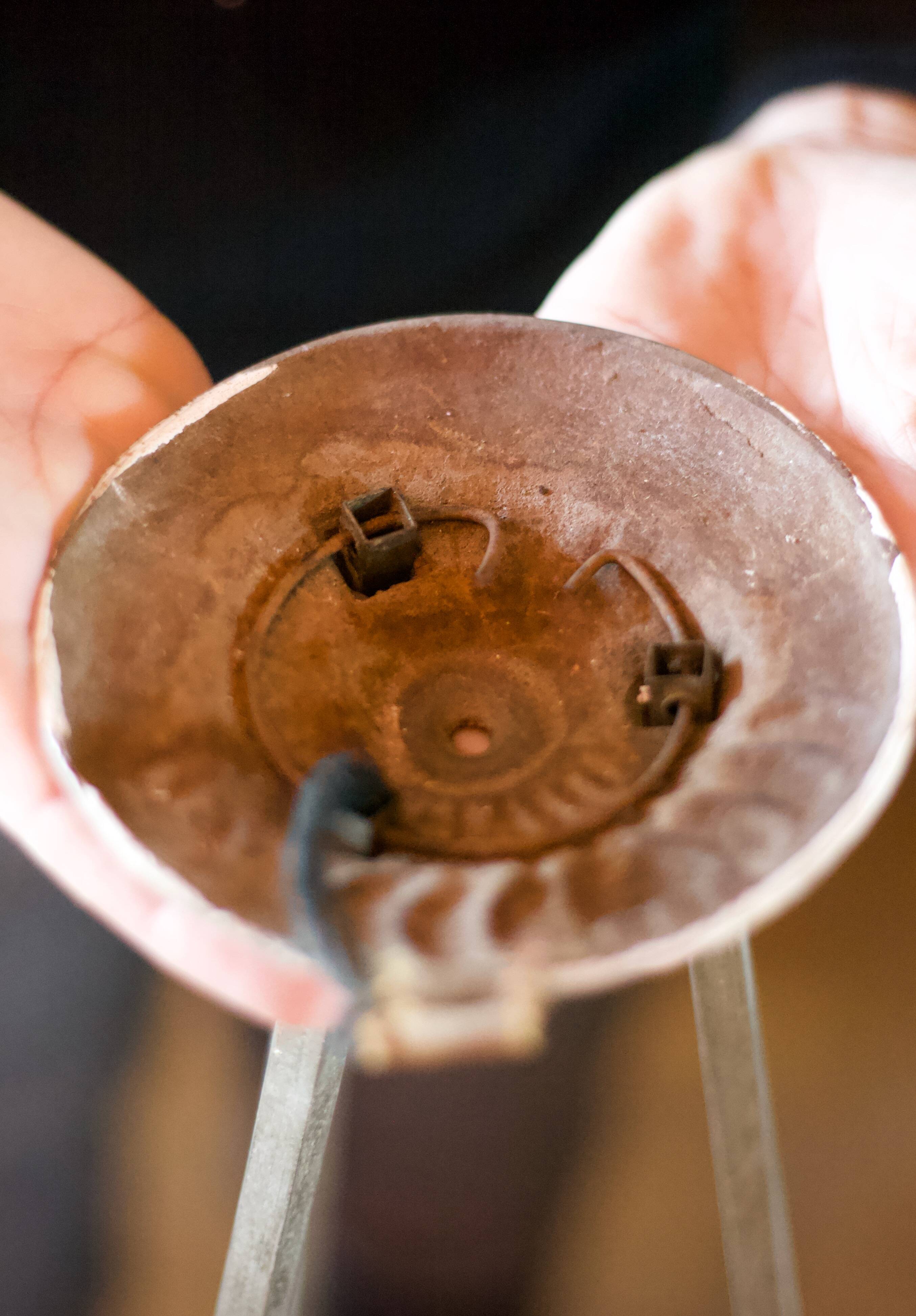 Chandelier signed Muller Frères Lunéville, Art Deco suspension, nickel-plated bronze chandelier, ceiling lamp,