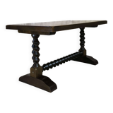 Vintage coffee table with turned wood legs