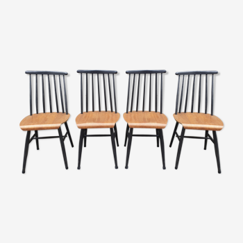 Ensemble de 4 chaises scandinaves Ilmari Tapiovaara, années 60