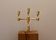 Vintage Swedish Three-Arm Brass Candleholder by Gusum, circa 1974