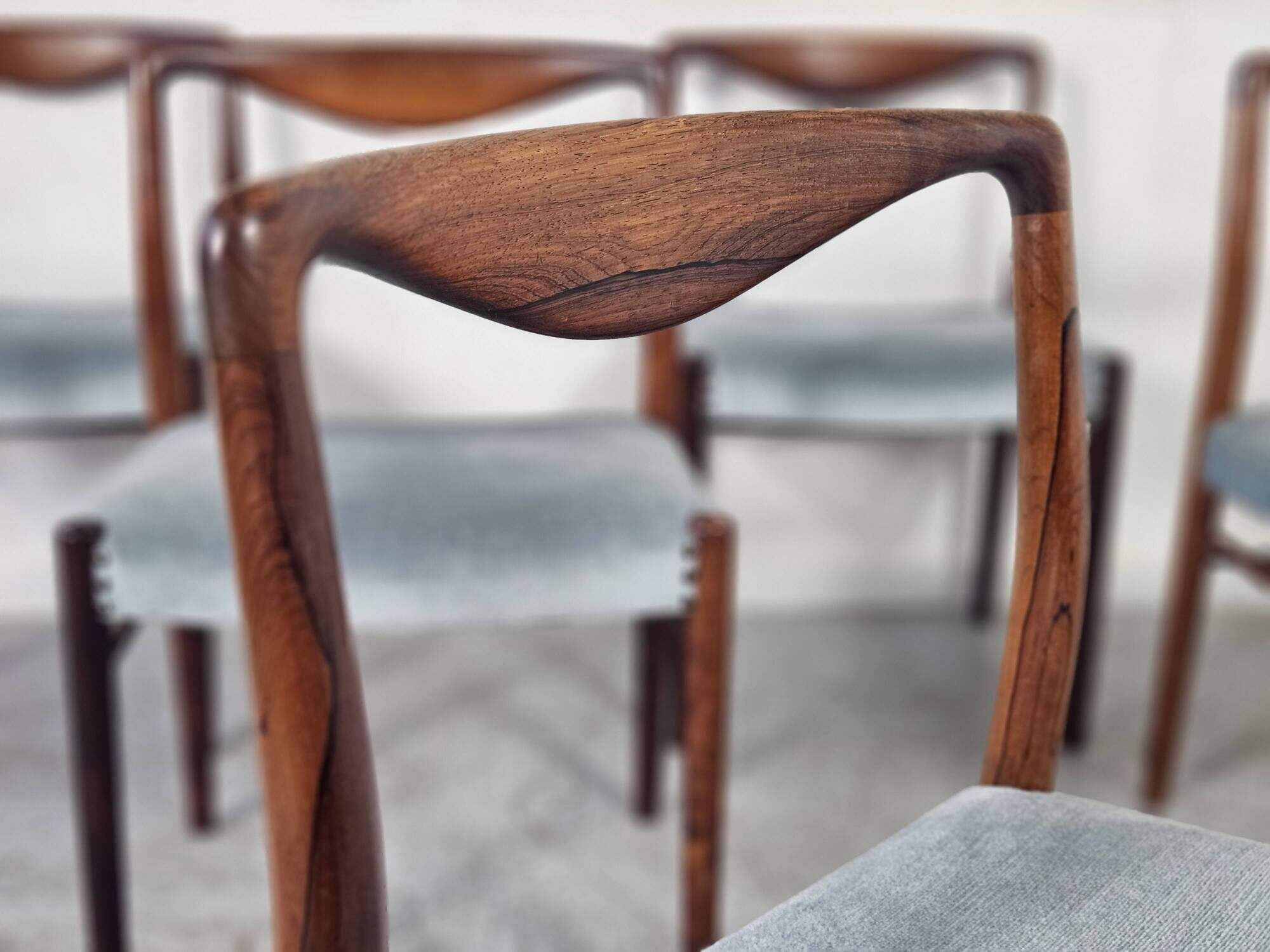 6 Scandinavian chairs in rosewood by Kai Lyngfeldt Larsen