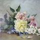 Oil follows canvas "Bouquet of roses" Ernest Filliard (1868-1933)