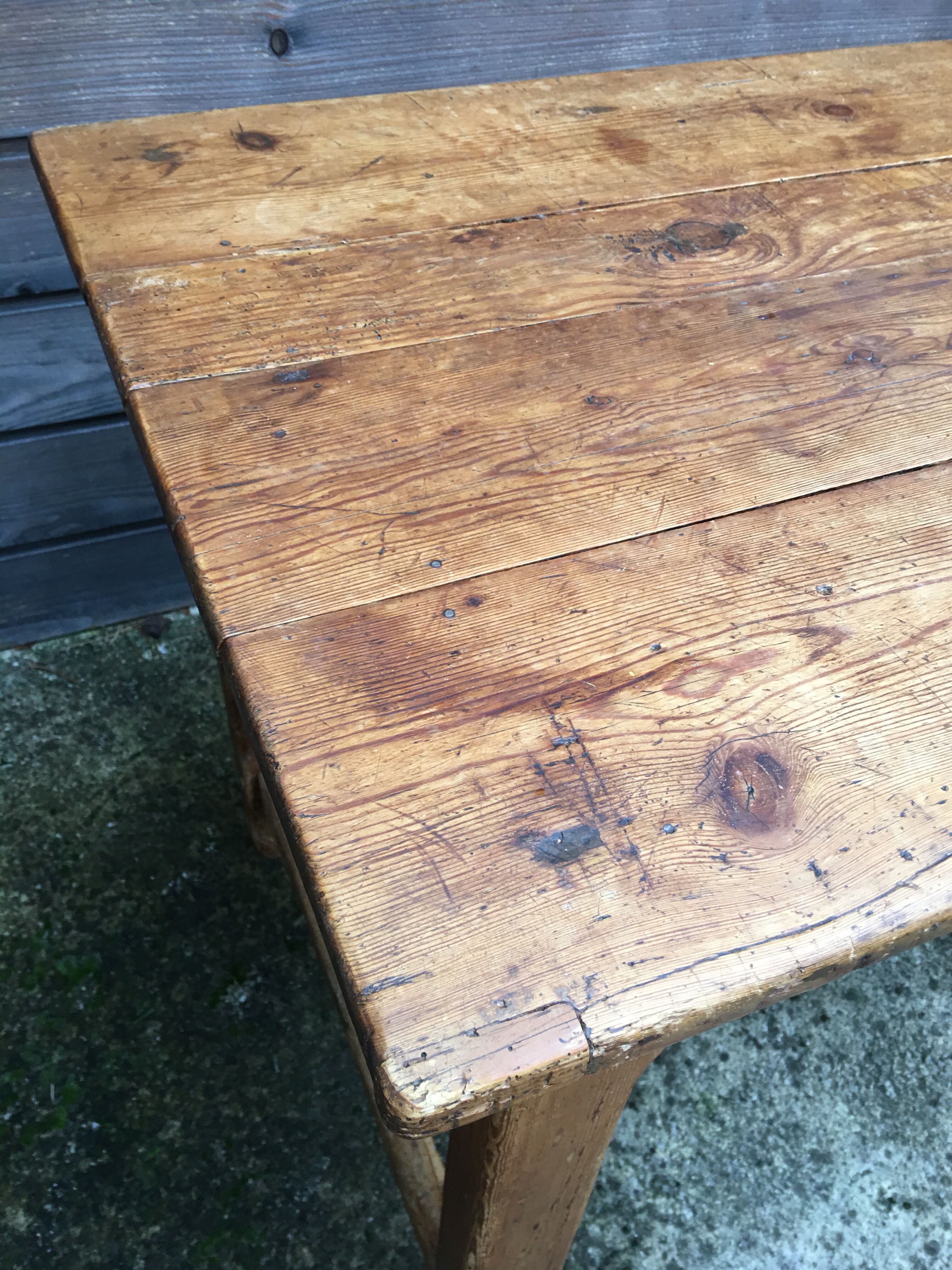 Solid oak farm table
