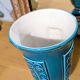Ocean blue Verceram vase — French art ceramics