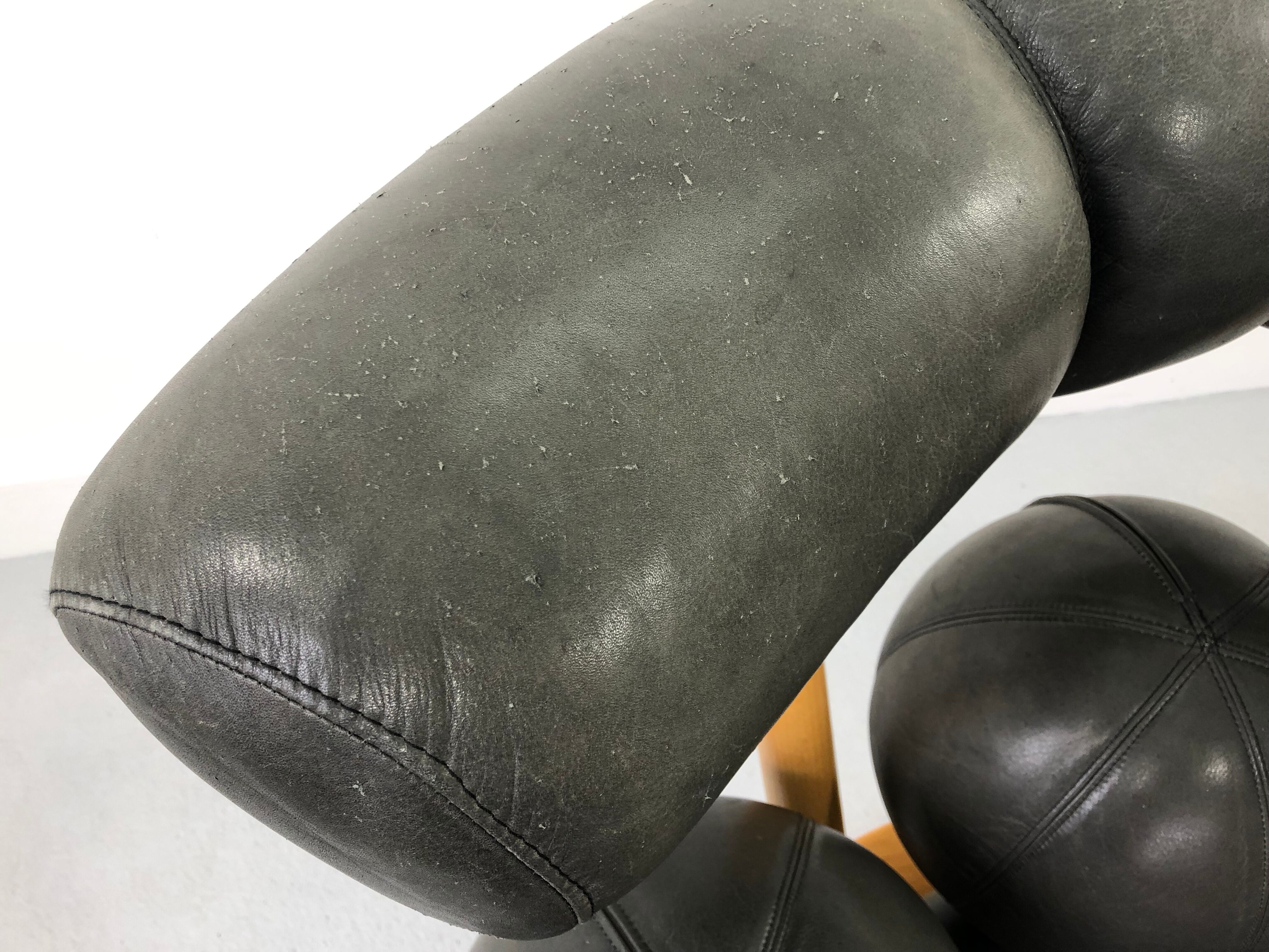 Fauteuil en cuir par Peter Opsvik pour Stokke, Norvège