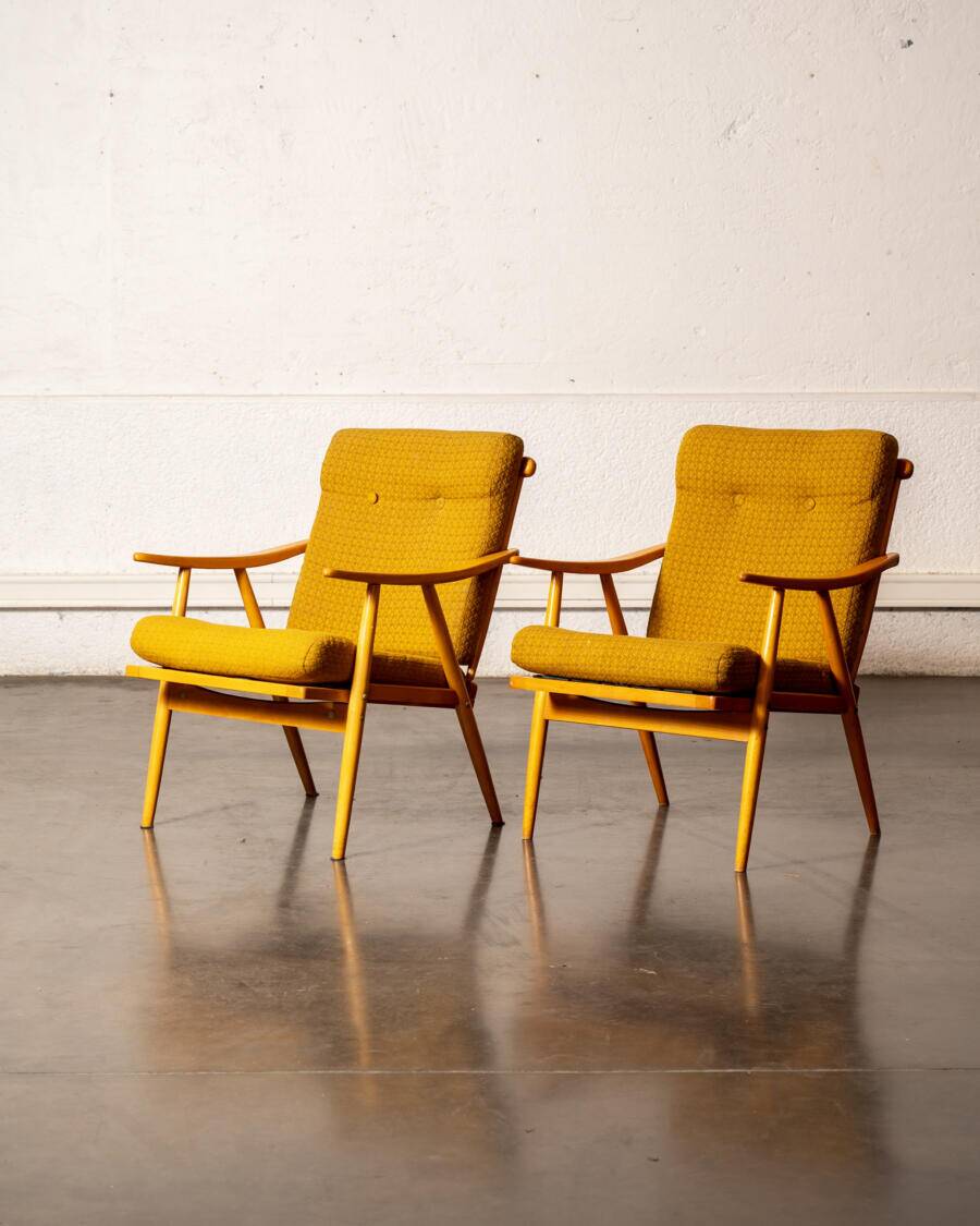 Boomerang armchair, original fabric