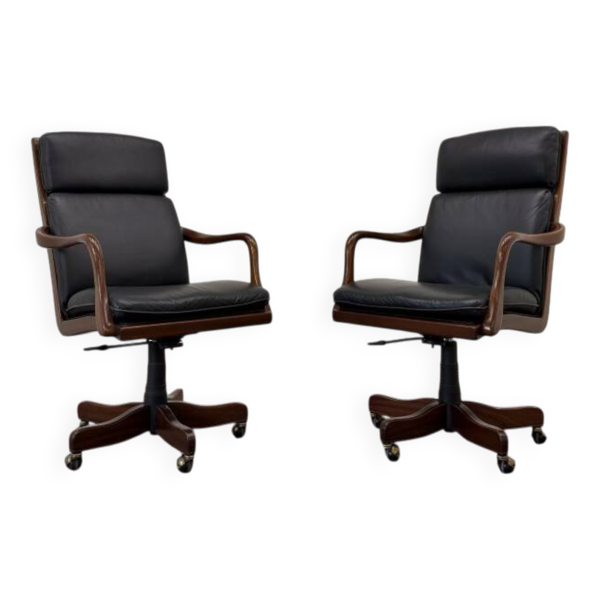 Ensemble de chaises de bureau Chesterfield anglaises classiques