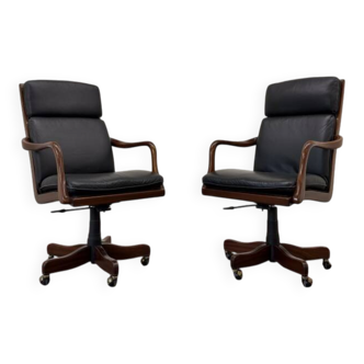 Set of Classic English Chesterfield Office Chairs