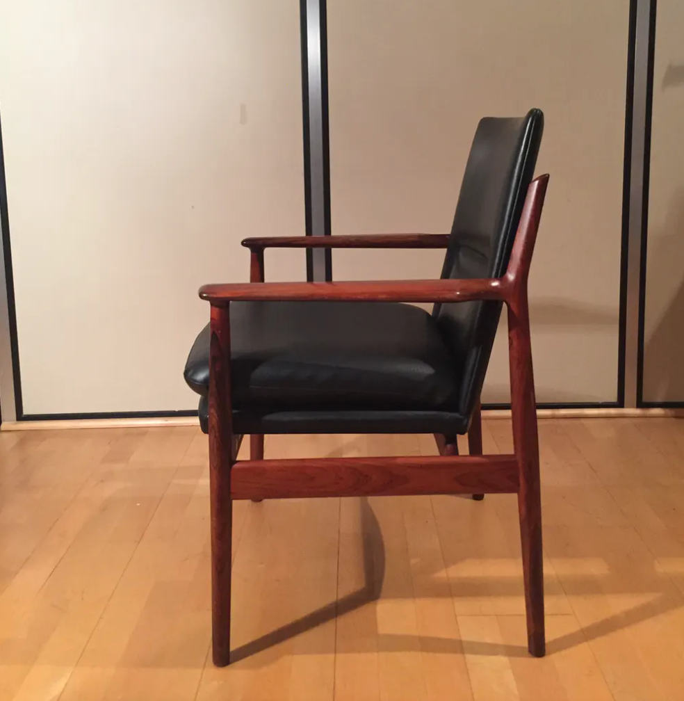 Arne Vodder rosewood office chair for Sibast 1950