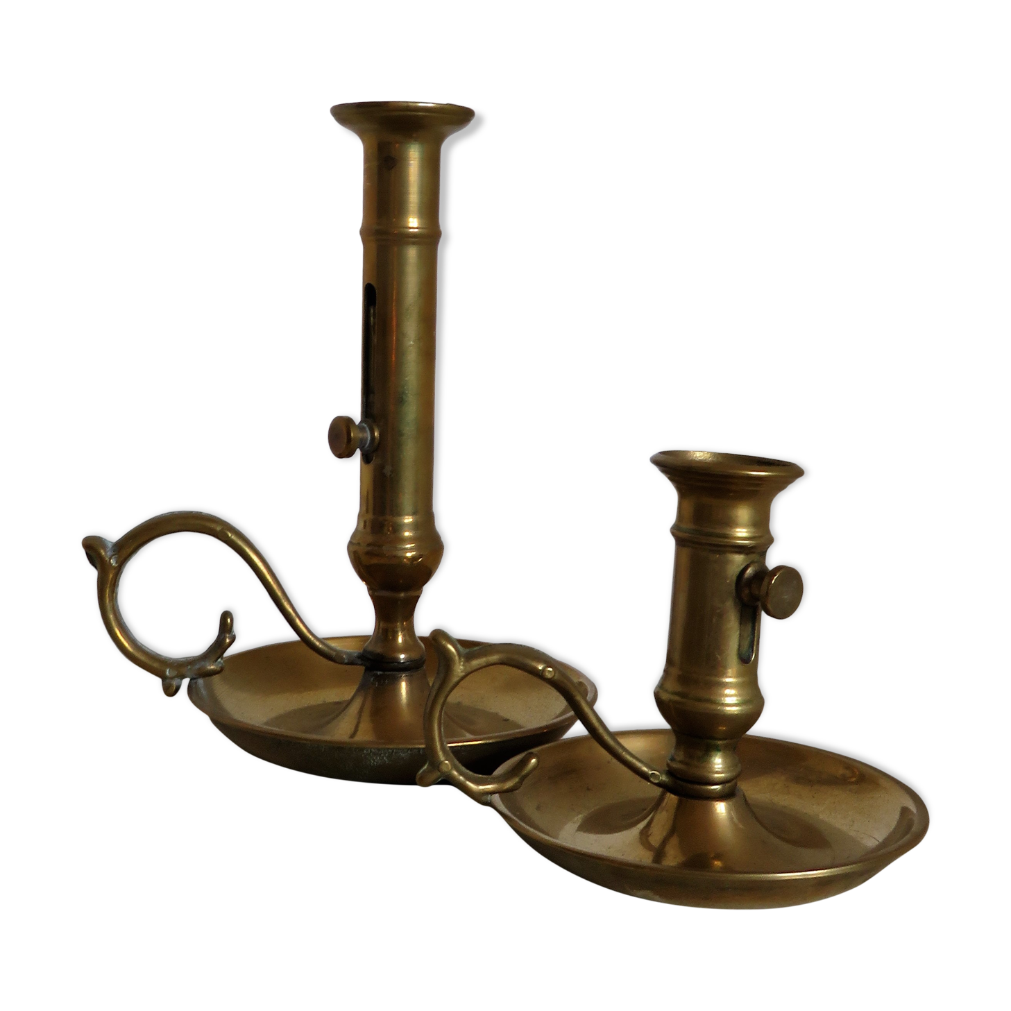 Antique brass candlesticks
