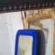 Old mirror Napoleon III black and gold