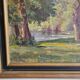 Oil on canvas mounted on panel Landscape River signed Gudin 19
