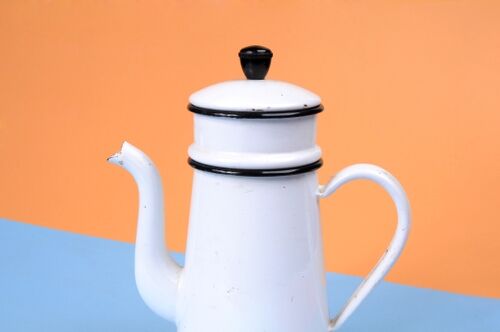 Vintage enamel teapot