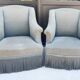 Paire de fauteuils crapaud